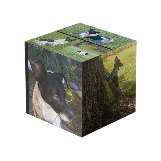 Maßgeschneiderter Foto Cube Würfel (Vorderseite Schrägansicht)