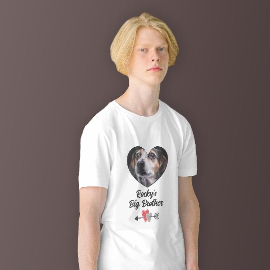Maßgeschneiderter Foto Hund Großbruder T - Shirt