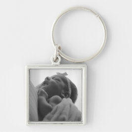 Maßgeschneiderter Foto-Metallquadrat Schlüsselanhänger
