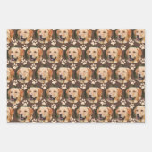 Maßgeschneiderter Foto-Musterhund Geschenkpapier Set (Vorderseite 3)