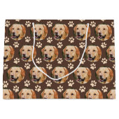 Maßgeschneiderter Foto-Musterhund Große Geschenktüte (Vorderseite)