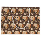 Maßgeschneiderter Foto-Musterhund Große Geschenktüte (Rückseite)