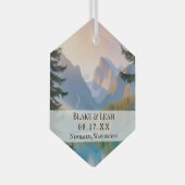 Maßgeschneiderter Foto Sake Hochzeitsornament Ornament Aus Glas (Vorderseite Rechts)