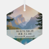 Maßgeschneiderter Foto Sake Hochzeitsornament Ornament Aus Glas (Rückseite)