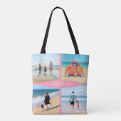 Maßgeschneiderter Fotomaterial mit Text Tasche (Rückseite)