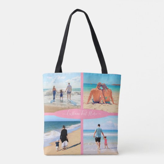 Maßgeschneiderter Fotomaterial mit Text Tasche (Rückseite)