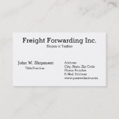 Maßgeschneiderter Frachtcontainer Visitenkarte (Rückseite)