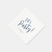 Maßgeschneiderter funkelblauer Glitzer lassen Sie Serviette (Ecke)