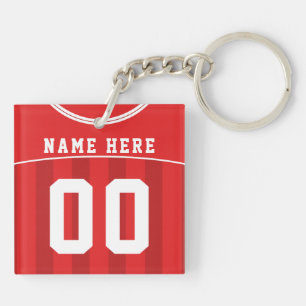 Maßgeschneiderter Fußball-Jersey-Keyring, Fußball Schlüsselanhänger