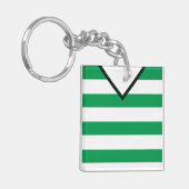 Maßgeschneiderter Fußball-Jersey-Keyring, grüne St Schlüsselanhänger (Vorderseite links)