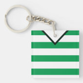 Maßgeschneiderter Fußball-Jersey-Keyring, grüne St Schlüsselanhänger (Vorderseite)