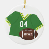 Maßgeschneiderter Fußball und Green Jersey-Ornamen Keramikornament (Vorne)