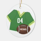 Maßgeschneiderter Fußball und Green Jersey-Ornamen Keramikornament (Links)
