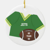 Maßgeschneiderter Fußball und Green Jersey-Ornamen Keramikornament (Hinten)