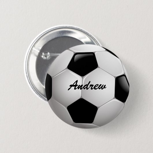 Maßgeschneiderter Fußballball Button (Vorne & Hinten)