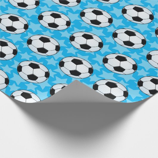 Maßgeschneiderter Fußballball Geschenkpapier (Ecke)