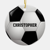 Maßgeschneiderter Fußballball Keramik Ornament (Vorne)