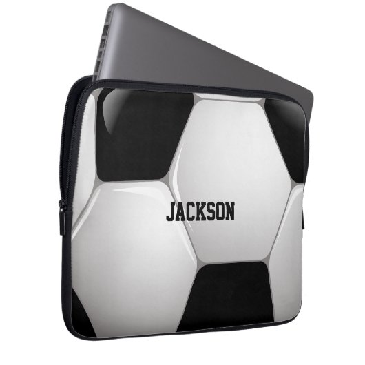 Maßgeschneiderter Fußballball Laptopschutzhülle (Vorne Rechts)
