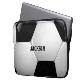 Maßgeschneiderter Fußballball Laptopschutzhülle (Vorderseite Links)