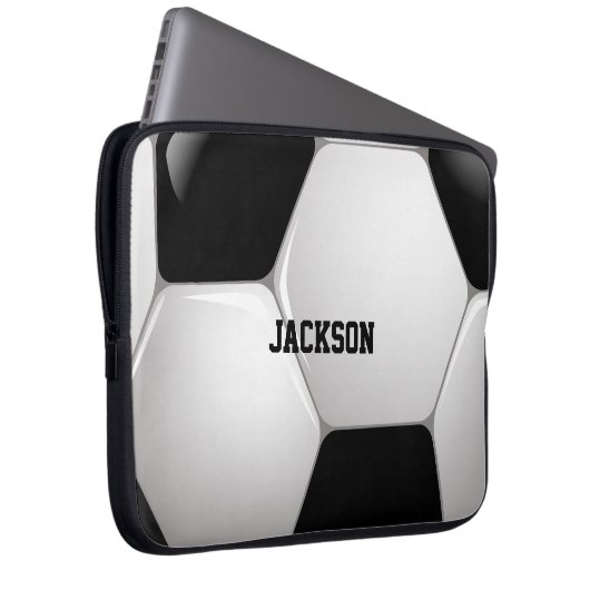 Maßgeschneiderter Fußballball Laptopschutzhülle (Vorne Rechts)