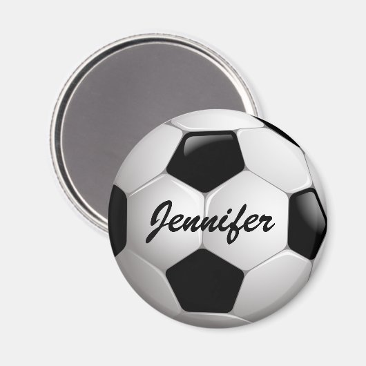 Maßgeschneiderter Fußballball Magnet (Vorderseite/Rückseite)