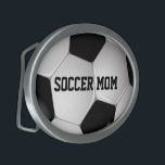 Maßgeschneiderter Fußballball Ovale Gürtelschnalle<br><div class="desc">Fußball-Sportdesign mit einem nah-up-Bild eines Fußball-Balls,  vollständig anpassbar mit Ihrem eigenen Namen oder Text. Ideal für Fußball-,  Fußball- oder Fußball-Trainer. Andere Farbkombinationen sind in unserem Shop erhältlich und wir freuen uns auf Ihre individuellen Wünsche. Bitte kontaktieren Sie uns vor dem Kauf über unseren Geschenkartikelladen.</div>