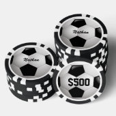 Maßgeschneiderter Fußballball Pokerchips (Stapel)
