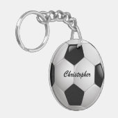 Maßgeschneiderter Fußballball Schlüsselanhänger (Vorderseite links)