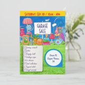 Maßgeschneiderter Garagenverkauf, Garagenverkauf Einladung (Stehend Vorderseite)