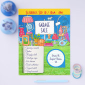 Maßgeschneiderter Garagenverkauf, Garagenverkauf Flyer (Einzeln)