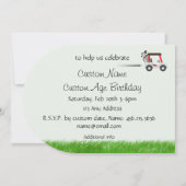 Maßgeschneiderter Geburtstag für Golf Lover Golfer Einladung (Rückseite)