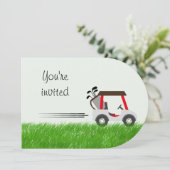 Maßgeschneiderter Geburtstag für Golf Lover Golfer Einladung (Stehend Vorderseite)