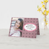 Maßgeschneiderter Geburtstag mit Spitze und Foto Karte (Gelbe Blume)