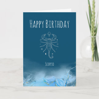 Maßgeschneiderter Geburtstag zodiac Scorpio Sternz Dankeskarte