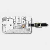 Maßgeschneiderter Gepäckanhänger mit handGezeichne (Vorderseite horizontal)