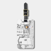 Maßgeschneiderter Gepäckanhänger mit handGezeichne (Vorderseite vertikal)