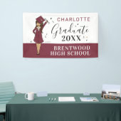 Maßgeschneiderter Girl-Avatar| Abschluss der Hochs Banner (Messeveranstaltung)