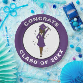 Maßgeschneiderter Girl-Avatar| Abschluss der Hochs Pappteller (Party)