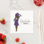 Maßgeschneiderter Girl-Avatar | High School Abschl Serviette (Beispiel)