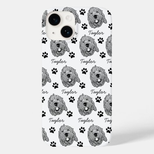 Maßgeschneiderter Goldendoodle Hund Personalisiert Case-Mate iPhone Hülle (Rückseite)