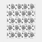 Maßgeschneiderter Goldendoodle Hund Personalisiert Fleecedecke (Vorderseite)