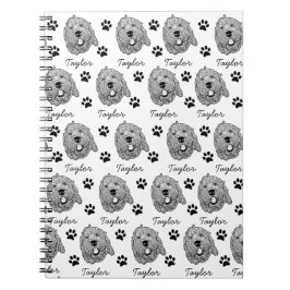 Maßgeschneiderter Goldendoodle Hund Personalisiert Notizblock