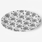 Maßgeschneiderter Goldendoodle Hund Personalisiert Pappteller (Schrägansicht)