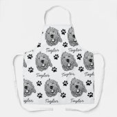 Maßgeschneiderter Goldendoodle Hund Personalisiert Schürze (Vorderseite)