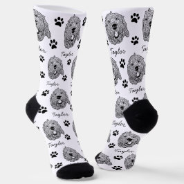 Maßgeschneiderter Goldendoodle Hund Personalisiert Socken