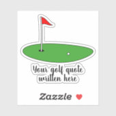 Maßgeschneiderter Golf-Anführungsaufkleber für Not Aufkleber (Blatt)