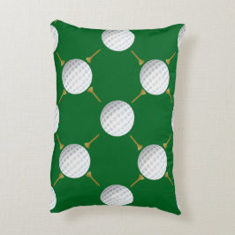 Maßgeschneiderter Golf Ball und T-Shirts auf Green Dekokissen