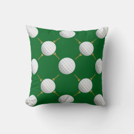 Maßgeschneiderter Golf Ball und T-Shirts auf Green Kissen