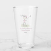 Maßgeschneiderter Golf Club Ladys League Drink Gla Glas (Rückseite)