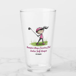 Maßgeschneiderter Golf Club Ladys League Drink Gla Glas